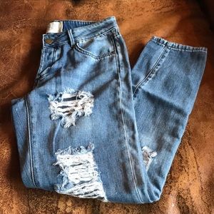 Rachel Roy distressed boyfriend jeans